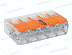 Wago Csatos WAGO vezetékösszekötő 221-415 5x0, 2-4mm2 hajlékony és tömör vezetékhez (221-415)