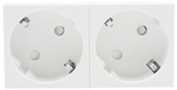 OMU system KM45-DS22 2x2+F dupla dugalj 45x45 moduláris, 45° szerelvényezhető műanyag csatornához (KM45-DS22)