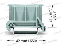 Wago 222-510 vízszintes szereléshez adapter DIN profilsínre, Wago 221-500-hoz (222-510)