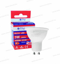 OMU Lighting LB LED izzó GU10 spot 3W 250lm 3000K meleg fehér 2 év garancia (LBGU103.02503000)