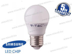 V-TAC SKU-868 LED lámpa E27 G45 kisgömb 7W 6400K 600lm 180° vil. szög Samsung Chip 5 Év Garancia A+ (868)