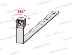 OMU System MGKNC-12M/B 2341 villamvedelmi tetővezetéktartó 10mm köracélhoz 15cm eltartással 38cm