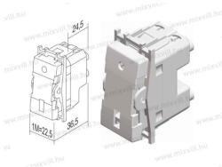 TEM 101-es egypólusú kapcsoló billentyű nélkül 16A 250V 1M SM10(31336)