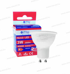 OMU Lighting LB LED izzó GU10 spot 3W 250lm 4000K természetes fehér 2 év garancia LBGU103.02504000 (LBGU103.02504000)