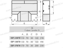  T 11070 T-idom 110x70 parapet kábelcsatornákhoz