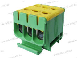 Pollmann UKM 6x2, 5-50mm2 160A CU: (2x6-50mm2 145A AL) 1polus zöld-sárga csatlakozókapocs 2090306 (2090306)