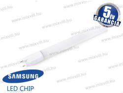 V-TAC SKU-651 Led fénycső T8 10W 60cm 850lm 4000K semleges fehér 160° Samsung chip 5 Év garancia (651)