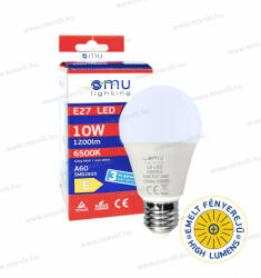 OMU Lighting LED izzó E27 A60 10W 1200lm 6500K hideg fehér emelt fényerejű garancia 3 év (LBE27A601012006500)