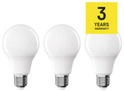 EMOS ZQ5151.3 LED izzó E27 A60 10, 7W 1060lm 4000K semleges feh. 180° vil. szög 3 év garancia 3db/cs (ZQ5151.3)