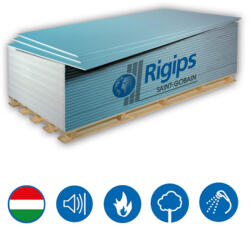 Rigips gipszkarton hanggátló tűzgátló impregnált DFH2 Blue Acoustic 2.0RFI 12, 5x1200x2000mm 52006624 (5200662458)
