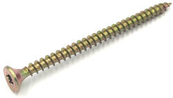 Koelner 4x45mm TORX faforgácslap csavar süllyesztett fej tövigmenetes sárga horganyzott T-20 500db/d (02295)