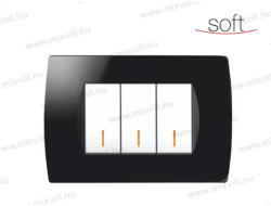 TEM SOFT díszítőkeret 1M NB fényes fekete OS10NB(24725)