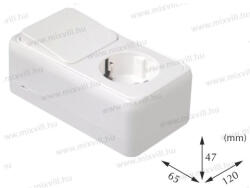 Alfa-Line ALFA FK 106+2+F falon kívüli váltókapcsoló+dugalj