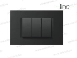 TEM LINE díszítőkeret 2x2M SB fekete OL24SB(26933)