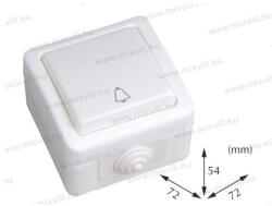 Alfa-Line ALFA FKV N-101 csengőnyomó falon kívüli vízmentes IP54 10A 10/ (FKV N-101 CS)