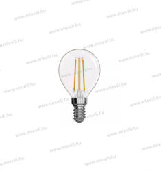 EMOS Led izzó E14 kisgömb filament 4W 465lm 2700K 360° világítási szög Z74230 3év garancia