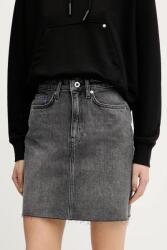 Karl Lagerfeld Jeans farmer szoknya szürke, mini, egyenes, A2W12025 - szürke XS
