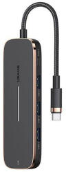 USAMS Adapter HUB 3xUSB + USB-C + HDMI Fekete - fizz