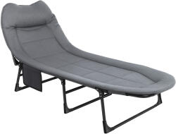 AGA Kemping összecsukható napozóágy AGA DS593-GRY - Szürke (K22150) - inlea