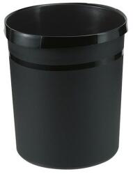 HAN Papírkosár műanyag tömörfalú HAN TREND fekete 18L (18190-13) - tonerpiac