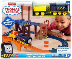 Mattel Fisher-Price: Thomas és barátai Diesel Lift & Load építkezési vasúti pályaszett motorizált vonattal - Mattel