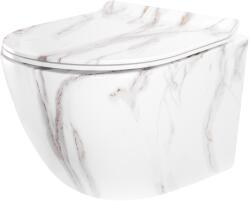 Rea Carter Tornado, fali WC-csésze 49x37x35 cm + WC-ülőke, kőutánzat - Aiax Shiny, REA-C6390 (REA-C6390)