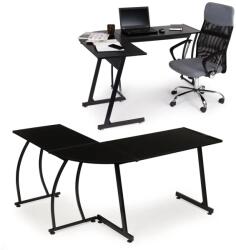 ModernHome LOFT típusú sarok íróasztal, 148x48x73.5 cm, fekete (PJJCT0136)