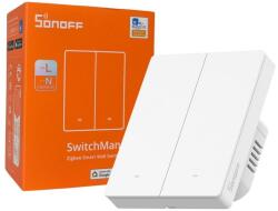 Sonoff Întrerupător SONOFF SwitchMan M5 Zigbee, 2 canale, versiune modulară, alb (ZBM5-2C-86W) (6920075743074)