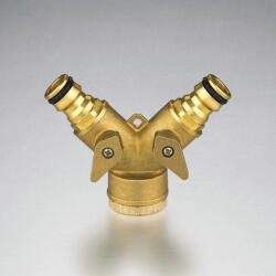 PALISAD 3/4 sárgaréz 2 csatornás elosztó csappal Y-elág locsolórendszerekhez külső (665238) - kellegyszerszam