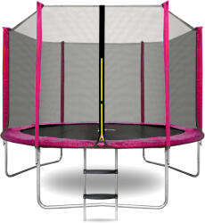 AGA Trambulin külső védőhálóval 250 cm AGA SPORT TOP MRT1008P + létra - Rózsaszín (K15834)
