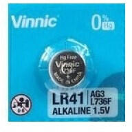 Vinnic LR41 AG3/192/G3/L736F 1, 5V Alkaline gombelem (VINNIC-LR41-10BP)