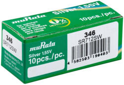 Murata muRata (Sony) 346 SR712SW 1, 55V Ezüst Oxid óraelem (muRata-Sony-346)