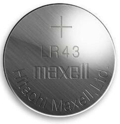 Maxell LR43 AG12/186 1, 5V Alkaline gombelem (Maxell-LR43-10BP)