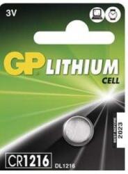 GP Batteries CR1216 DL1216 B1565 3V Lithium gombelem (GP-CR1216-5BP)