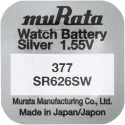 Murata muRata (Sony) 377 SR66 1, 55V Ezüst Oxid óraelem (muRata-Sony-377)