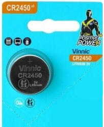 Vinnic CR2450N 3V Lithium gombelem (VINNIC-CR2450N-5BP)
