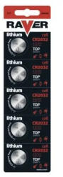RAVER CR2032 B7332 3V Lithium gombelem (Raver-CR2032-5BP)