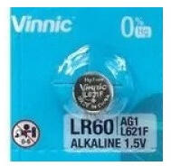 Vinnic LR60 AG1/164A/LR621/G1 1, 5V Alkaline gombelem (VINNIC-LR60-10BP)