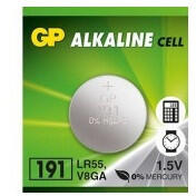 GP Batteries 191 AG8/LR55/V8GA 1, 5V Alkaline gombelem (GP-191-10BP)