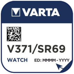 VARTA V371 SR69 SR920SW 1, 55V Ezüst Oxid óraelem (Varta-V371)