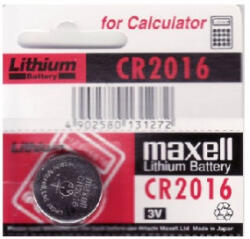 Maxell CR2016 3V Lithium gombelem (Maxell-CR2016-5BP)