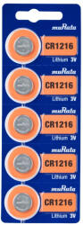 Murata muRata (Sony) CR1216 3V Lithium gombelem (muRata-Sony-CR1216-5BP)