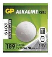 GP Batteries 189A AG10/LR54/LR1130/V10GA/B1389 1, 5V Alkaline gombelem (GP-189-10BP)