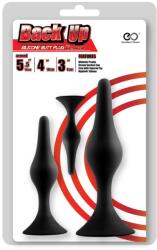 Nmc Back Up 3", 4", 5.5" Silicone Butt Plug w/Suction Cup (3pcs in 1 Kit Set) - vibriteszt