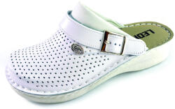  LEON V202M Comfort férfi bőr klumpa - Fehér (Előrendlhető)