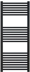 HeizTech törölközőszárító radiátor 500x1200 egyenes, fekete, tartozékcsomaggal (HT-TR5001200E-F)