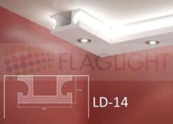  Ld-14 Декоративен профил за скрито led осветление ► 2метра (ld14)