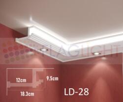  Ld-28 Декоративен профил за скрито led осветление ► 2метра (ld 28)