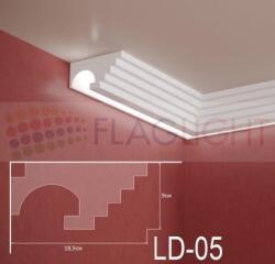  Ld-05 Декоративен профил за скрито led осветление ► 2метра (ld05)