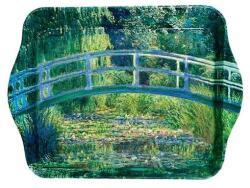 Fridolin Monet fém kistálca - 21x2x14 cm - Híd a tavirózsák felett (VR-19484)